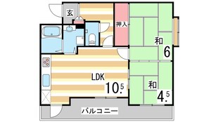 ベルレーブ本山の物件間取画像